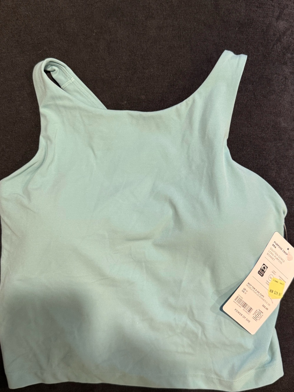 Athleta Square-Neck Tank Top in Light Aqua NWT